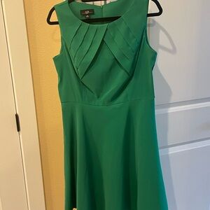 Gorgeous Kelly Green wash n wear dress for all occasions: size 14